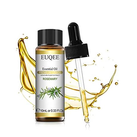 EUQEE Aceites Esenciales de Romero 10ml, Puros Romero Aceite Esencial Naturales de Grado Terapéutico, Aceites Esenciales Aromaterapia para Humidificador, Difusor, Relajación