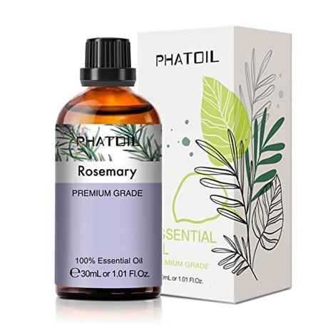 PHATOIL Aceite Esencial de Romero 30 ml, 100% Naturales Puros para Humidificador Difusor, Aromaterapia de Grado Terapéutico para Jabón, Masaje