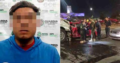 Detienen a conductor de tractocamión tras chocar contra dos autos sobre Carretera 57
