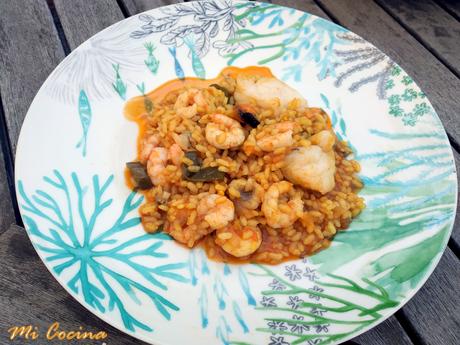 ARROZ CON RAPE, GAMBAS BLANCAS, ALMEJAS Y MEJILLONES