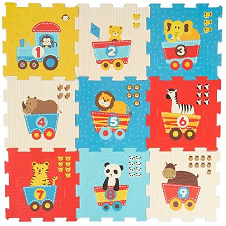 Bieco Alfombra Puzzle Bebe | 19 Piezas Puzzle Suelo Bebe | Alfombra Bebe Puzzle | Puzzle Alfombra para Suelo Niños Parque Infantil Piezas Suelo Acolchado Bebe Suelo para Bebes Acolchado Suelo Puzzle