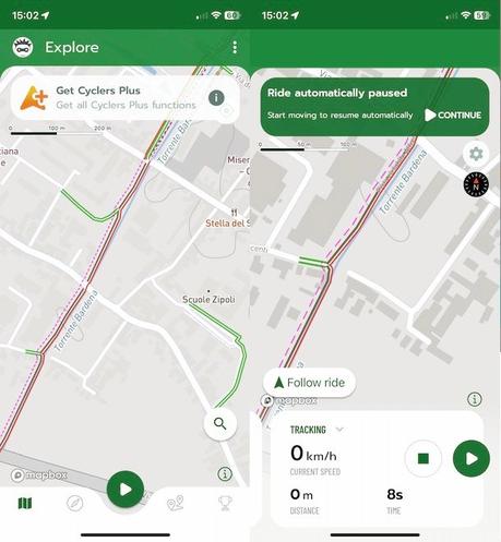 Aplicación para carriles bici