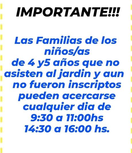 Inscripciones Escuela Infantil Ayenhué Sala de 1 y 2 años.-