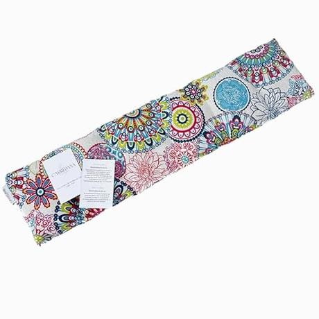 Saco térmico cervical extralargo de semillas de trigo con LAVANDA 63x15cm-Bolsa semillas microondas.Calor-frio. (Mandala Azul)