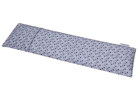 Saco térmico cervical de semillas de trigo con funda lavable 50x16cm (Topos gris)