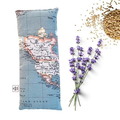 STIGORVI - Saco de semillas para microondas - térmico - Bolsa calor y frío - Cojín (13cmx31cm) - Hecha a mano en España - 100% artesanal de semillas naturales lavanda