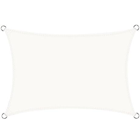 Cool Area Toldo Vela de Sombra Rectangular 3x5m Impermeable Protección UV a Prueba de Viento, Adecuado para Patio Jardín,Terraza, Exteriores,Color Crema