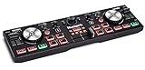 Numark DJ2GO2 Touch - Mini controlador DJ para llevar - Consola DJ USB de 2 pisos con interfaz de audio y jog wheels capacitivos, 4 modos de pad; software incluido