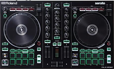 Roland Controlador de DJ Roland DJ-202 — Controlador de cuatro decks y dos canales para Serato DJ Lite, el legado de las cajas de ritmos Roland en un controlador de DJ