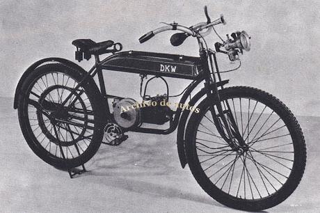 La primera motocicleta de la marca alemana DKW del año 1921