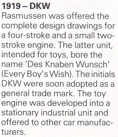La primera motocicleta de la marca alemana DKW del año 1921