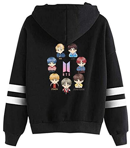 El Mejor 10 bts sudaderas de 2024: La Elección de los Especialistas YIMIAO Mujer Bangtan Boys Love Yourself Sudaderas con Capucha KPOP Fans del Grupo de Chicos Hip Hop Hombre Pullover(L)