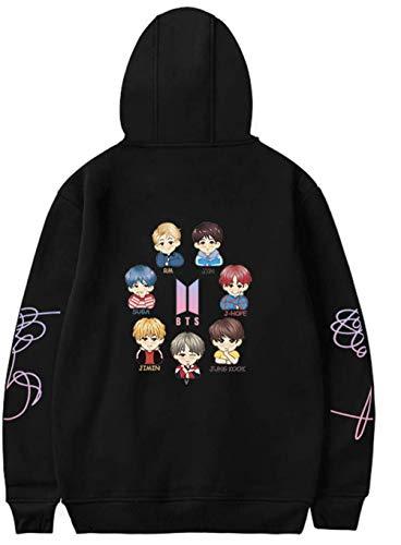 El Mejor 10 bts sudaderas de 2024: La Elección de los Especialistas YIMIAO Mujer Bangtan Boys Love Yourself Sudaderas con Capucha Cartoon Hip Hop Hoodie Hombre Pullover(S)