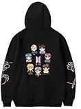 YIMIAO Mujer Bangtan Boys Love Yourself Sudaderas con Capucha Cartoon Hip Hop Hoodie Hombre Pullover(S)