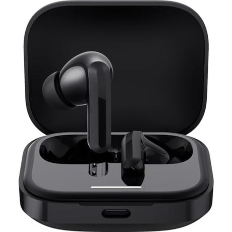 Redmi Buds 5 - Auriculares inalámbricos con cancelación activa de ruido de hasta 46 dB, hasta 10 horas de autonomía y 40 horas con el estuche de carga, Negro (Versión ES)