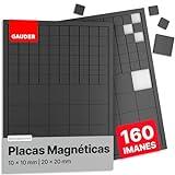 GAUDER Placas Magnéticas Autoadhesivas | Imanes Adhesivos | Imanes Cuadrados Adhesivos para Cuadros y más