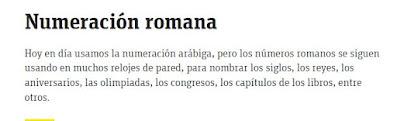 ESCRIBIENDO NÚMEROS ROMANOS