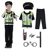 Sincere Party Ropa de policía infantil ropa de policía infantil ropa de policía infantil ropa de policía de lujo cosutme 2-3 años para niños y niñas...