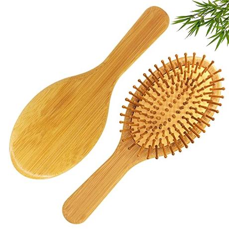 cepillo pelo madera cepillo de pelo cepillo pelo antirotura, bamboo brush wet brush cepillo desenredante natural Masaje Cepillo de pelo antiestático