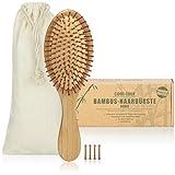 COM-FOUR® cepillo para el cabello natural hecho de bambú - cepillo ecológico con cerdas naturales para un cabello naturalmente hermoso - para hombres, mujeres, niños (1 pieza - cepillo universal)
