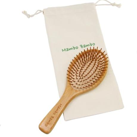 Cepillo de bambú natural para el cepillado y cuidado del cabello Efecto masaje Desenreda el cabello Anti Estática