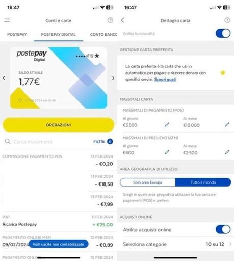 Cómo desactivar los pagos online Postepay