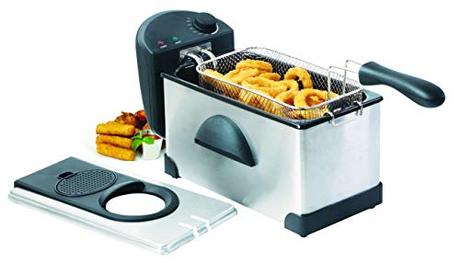 Family Care Freidora, Freidora de 3 Litros, Desmontable, Acero Inoxidable, 2000 W, Termostato Ajustable Hasta 190 ºC, Piezas Fácil de Limpiar