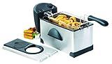 Family Care Freidora, Freidora de 3 Litros, Desmontable, Acero Inoxidable, 2000 W, Termostato Ajustable Hasta 190 ºC, Piezas Fácil de Limpiar