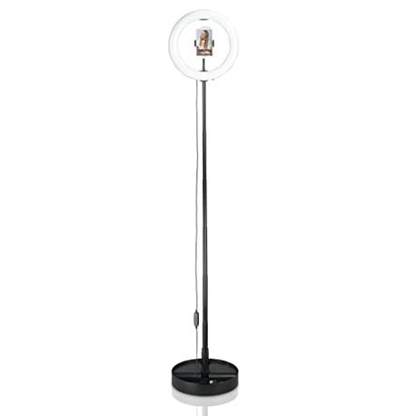 Hama | Aro de luz LED con disparador Bluetooth (Anillo de luz con trípode para smartphones, luz led con trípode; 3 colores de luz 6000K; 4500K; 3000K; trípode regulable máx 138cm y mín 52cm) Negro