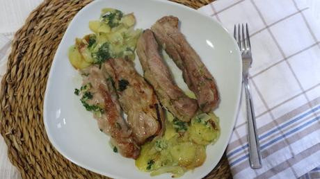 lagarto iberico patatas servido receta final