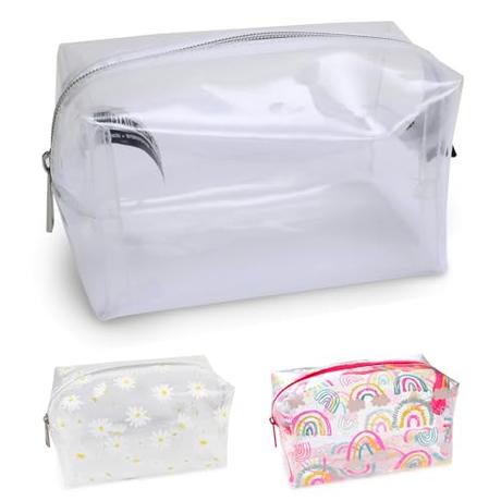 Estuche Grande Transparente para lápices de Moda, para Examen, cosméticos, Viajes, artículos de tocador, Bolsas de Maquillaje, para Mujeres