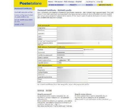 Cómo hacer un PEC con Poste Italiane