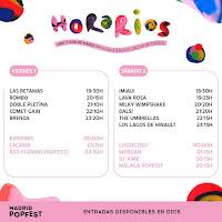Horarios del Madrid Pop Fest