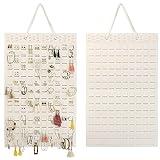 Ritte Organizador Colgante Para Joyas Organizador De Pendientes Colgador De Pendientes Para, Tiene Capacidad Para Hasta 300 Pares (Blanco)