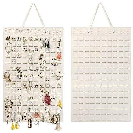 Ritte Organizador Colgante Para Joyas Organizador De Pendientes Colgador De Pendientes Para, Tiene Capacidad Para Hasta 300 Pares (Blanco)