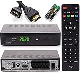 Anadol HD 222 Pro 1080P - Receptor de satélite HDTV digital para televisión por satélite (Timeshift, función multimedia y grabación, preinstalado Astra & Hotbird, HDMI, euroconector, USB, DVB-S/S2