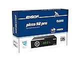 EDISION Picco S2 Pro Full HD Receptor de satélite Digital DVB-S2 H.265 HEVC, WiFi a Bordo, Multistream, HDMI, SCART, SPDIF, USB, IR, Lector de Tarjetas, Mando a Distancia Universal 2en1