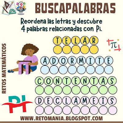Desafío matemático, Reto matemático, Problema matemático, Retos visuales, Retos virales, Gimnasia matemática, Gimnasia cerebral Matemáticas, Día de las Matemáticas, Día de la mates, Pasatiempo,  BuscaPalabras, Palabra Oculta, Palabra Escondida, Juego de letras, Juego de Palabras, Pirámide