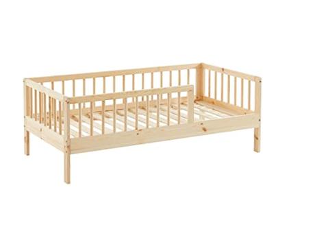 BAÏTA Cama Infantil LOU, Pino, Natural, 70 x 140