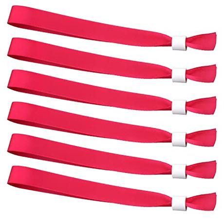 50 Uds Pulseras para Eventos de Tela, Pulseras Desechables Sin Logotipo Pulseras de Entrada Pulseras Identificativas para Conciertos Actividades Fiestas Concurso (Rosa)