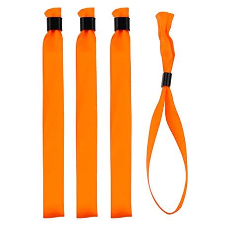 Juego de pulsera en tela/cinta de raso, con cierres de plástico - 10 colores disponibles (Naranja, 20)