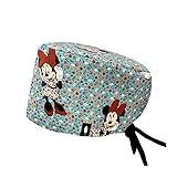 ROBIN HAT Blue Pretty Minnie - Pelo Largo -Gorro de Quirófano Ajustable - 100% algodón (Autoclave)
