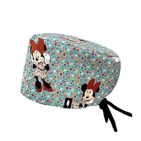 ROBIN HAT Blue Pretty Minnie - Pelo Largo -Gorro de Quirófano Ajustable - 100% algodón (Autoclave)