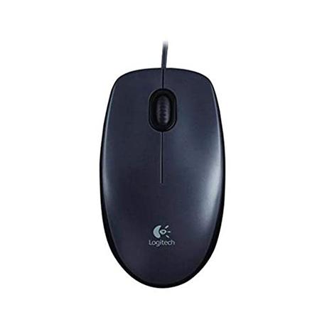 Logitech M90 Ratón con Cable USB, Seguimiento Óptico 1000 DPI, Ambidiestro, PC, Mac, Portátil, Negro