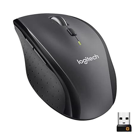 Logitech M705 Marathon Ratón inalámbrico, Receptor Unificador USB de 2,4 GHz, 1000 DPI, 5 Botones Programables, Batería de 3 años, Compatible con PC, Mac, Portátil, Chromebook - Gris