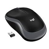 Logitech M185 Ratón Inalámbrico, 2.4GHz con Mini Receptor USB, Batería de 12 Meses, Seguimiento Óptico con Resolución de 1000 dpi, Ambidiestro, Compatible con PC, Mac, Portátil - Gris