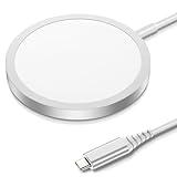 NEEKFOX Cargador Inalambrico,Wireless Charger mag-Safe rapido 15W MAX,Cargador Inalámbrico per iPhone 15/14/13/12/11/X/XR/Xs/8, AirPods Pro e altri dispositivi-Plateado