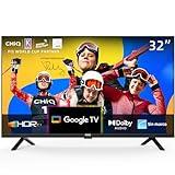 CHiQ L32G7V - Televisor de 32 Pulgadas Google TV, HD, diseño sin Bordes, Asistente de Google, Google Play, DVB-T2/S2/C, Wi-Fi 5G, Bluetooth, HDMI ARC, USB2.0 y Ci+