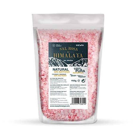Sal Rosa Del Himalaya Gruesa. 100% Natural, Sin Aditivos, Sin Refinado. Mayor Contenido En Oligoelementos. Para Sazonar Y Condimentar. Origen: Pakistán (950gr.)