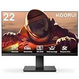 KOORUI Monitor de 22” FHD 75 Hz (1920x1080, 5ms, NTSC 72%, Panel VA antireflejos, HDMI, VGA, 16:9, 178º, Flicker-Free, Low Blue Light, 3 Lados sin Bordes, 250cd/m², 3000:1, sRGB 98%), Negro